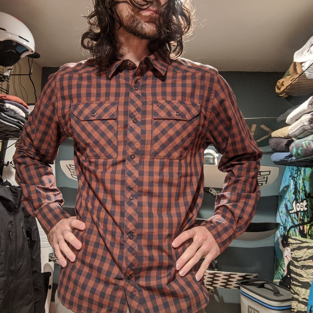 The North Face snap long sleeve shirt